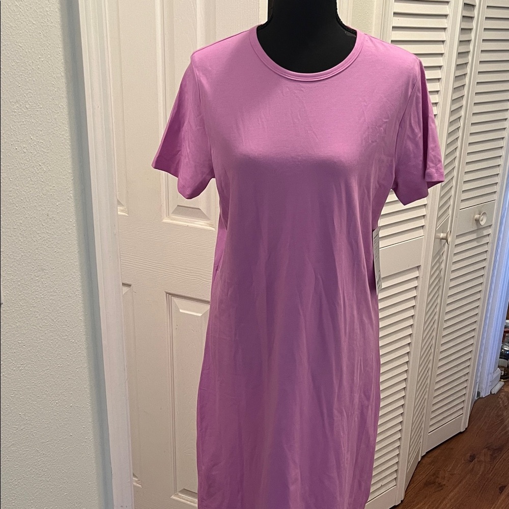 Athleta Essential Tee Orchid Short Sleeve Dress